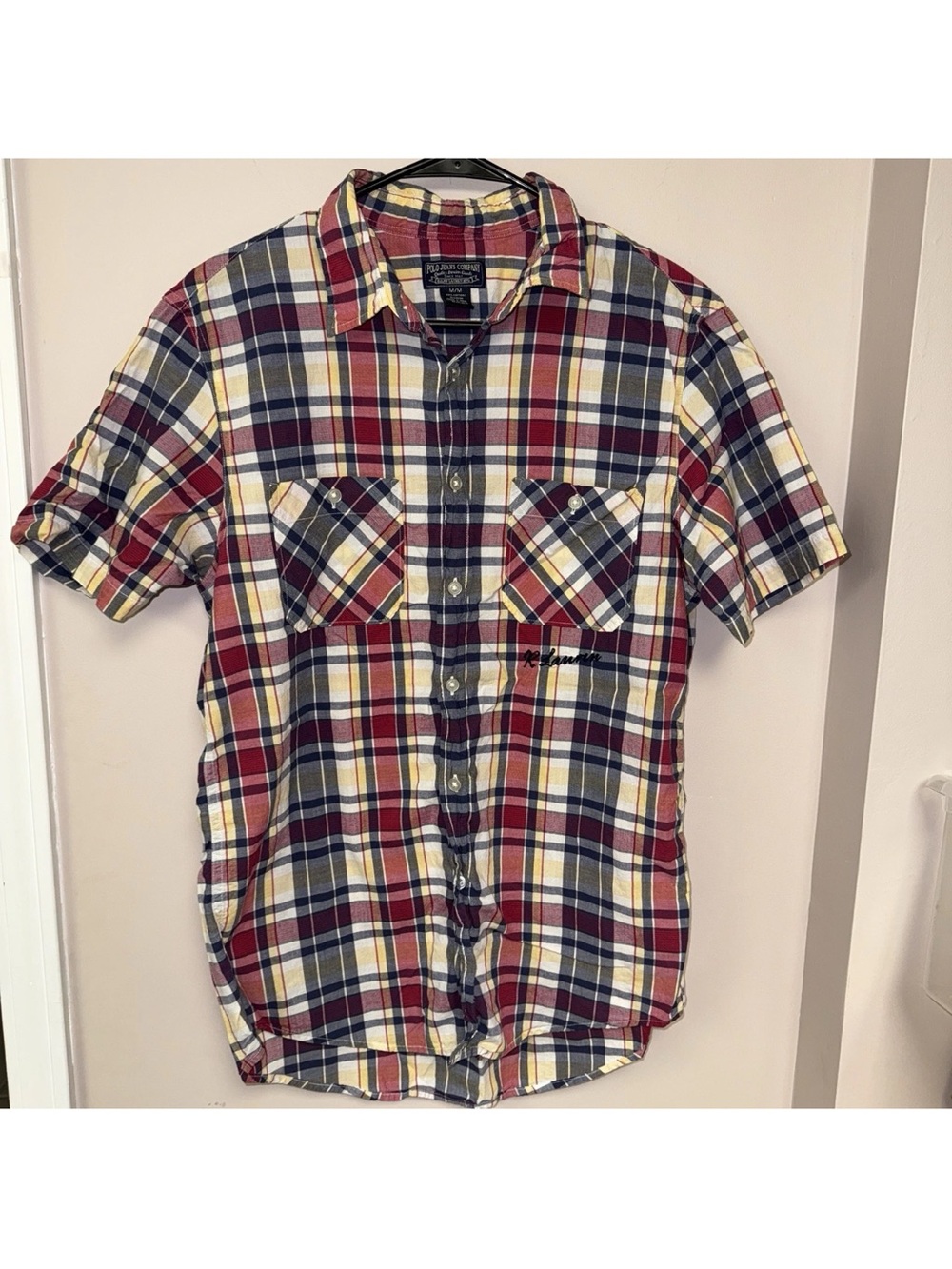 Polo by Ralph Lauren Polo Jeans VTG Short-Sleeve Plaid Shirt - Red, Blue, Yellow